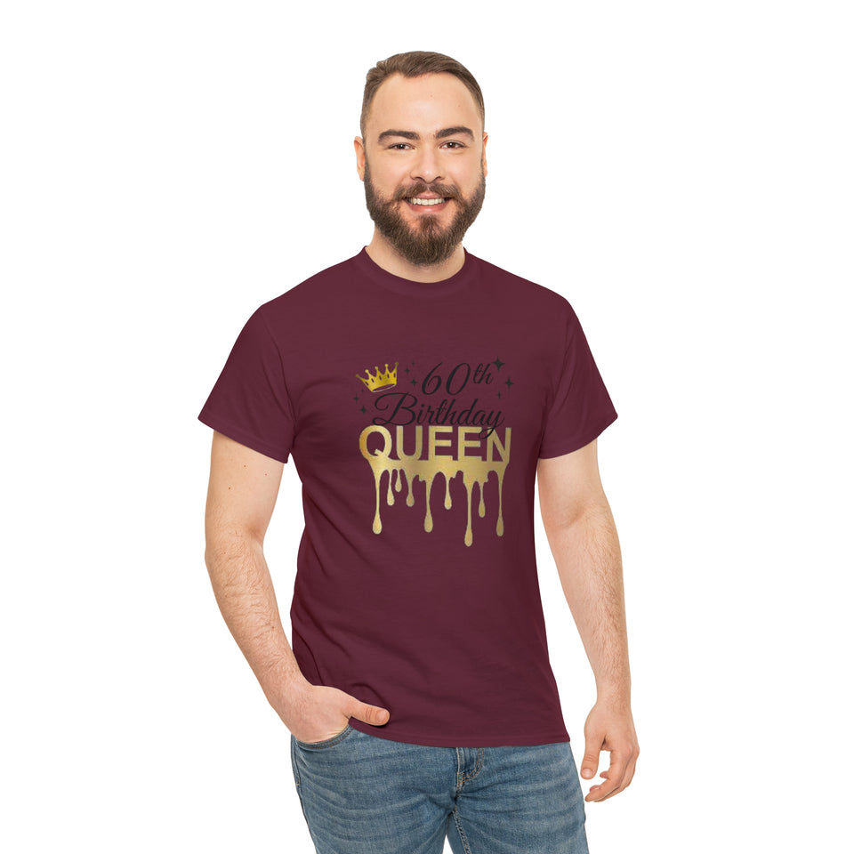 60th Birthday Queen Unisex Heavy Cotton Tee