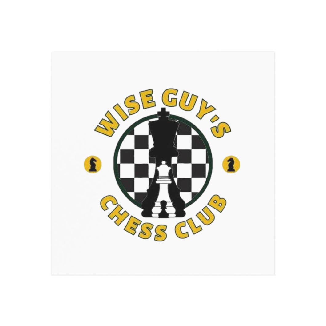 Wise Guy's Chess Club Square Magnet