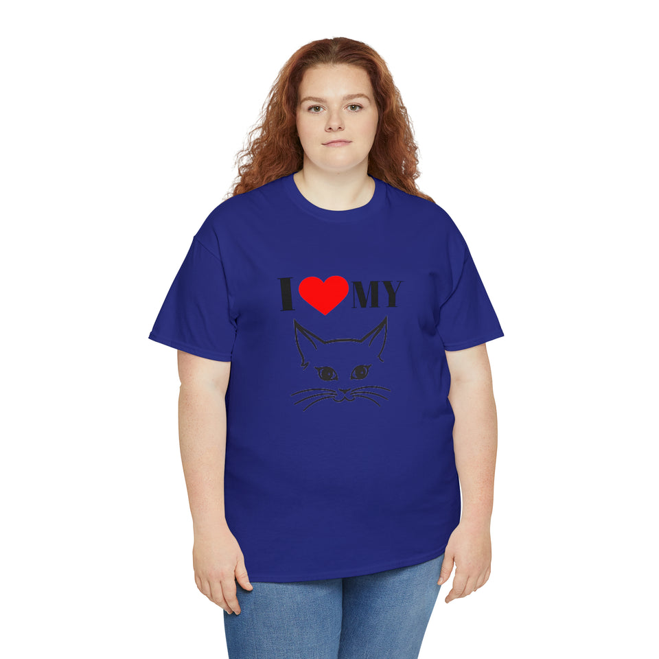 I Love My Cat Unisex Heavy Cotton Tee