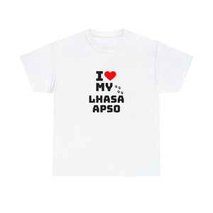 I Love My Lhasa Apso Unisex Heavy Cotton Tee