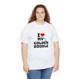I Love My Golden Doodle Unisex Heavy Cotton Tee