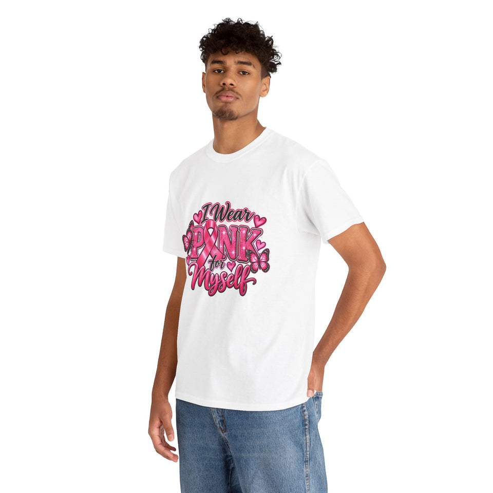 Breast Cancer Awareness Myself Unisex Heavy Cotton Tee