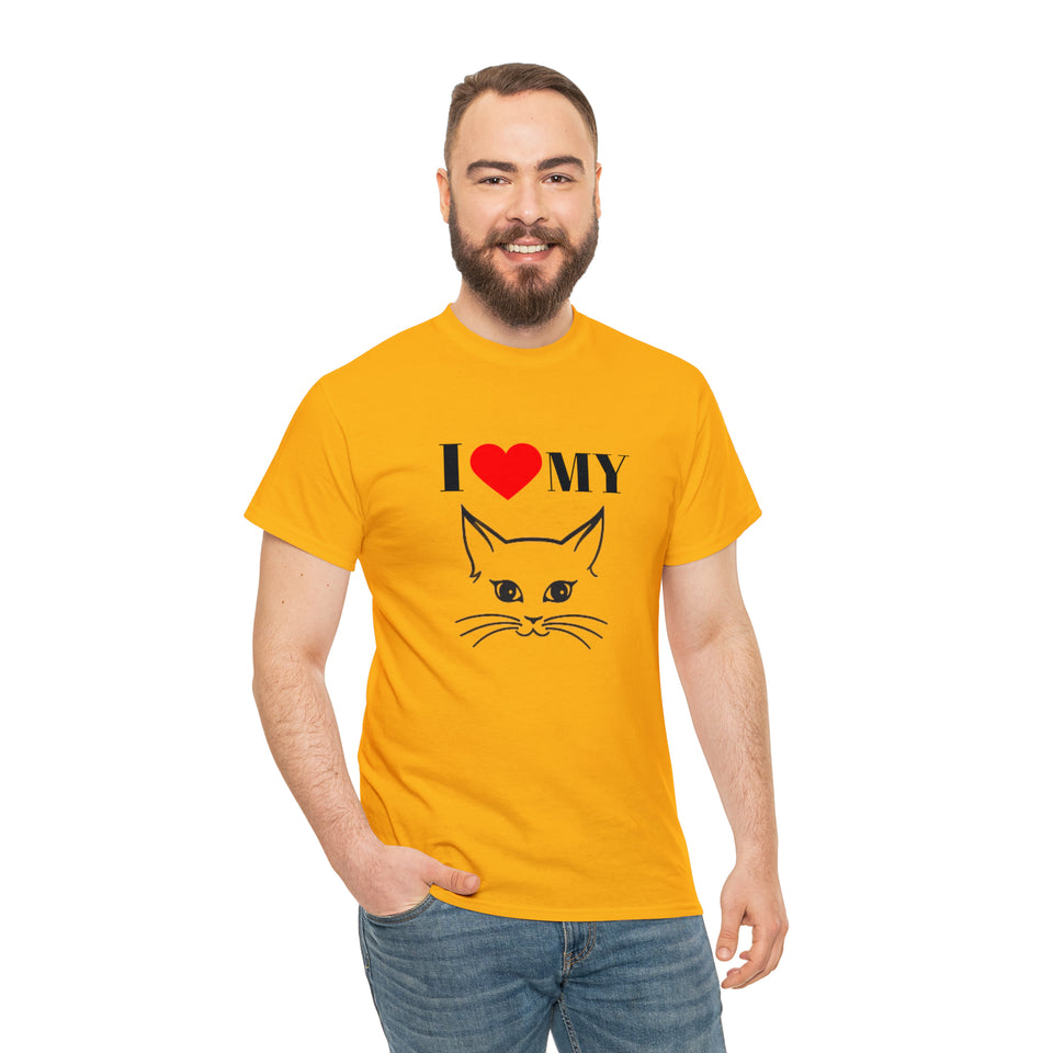 I Love My Cat Unisex Heavy Cotton Tee