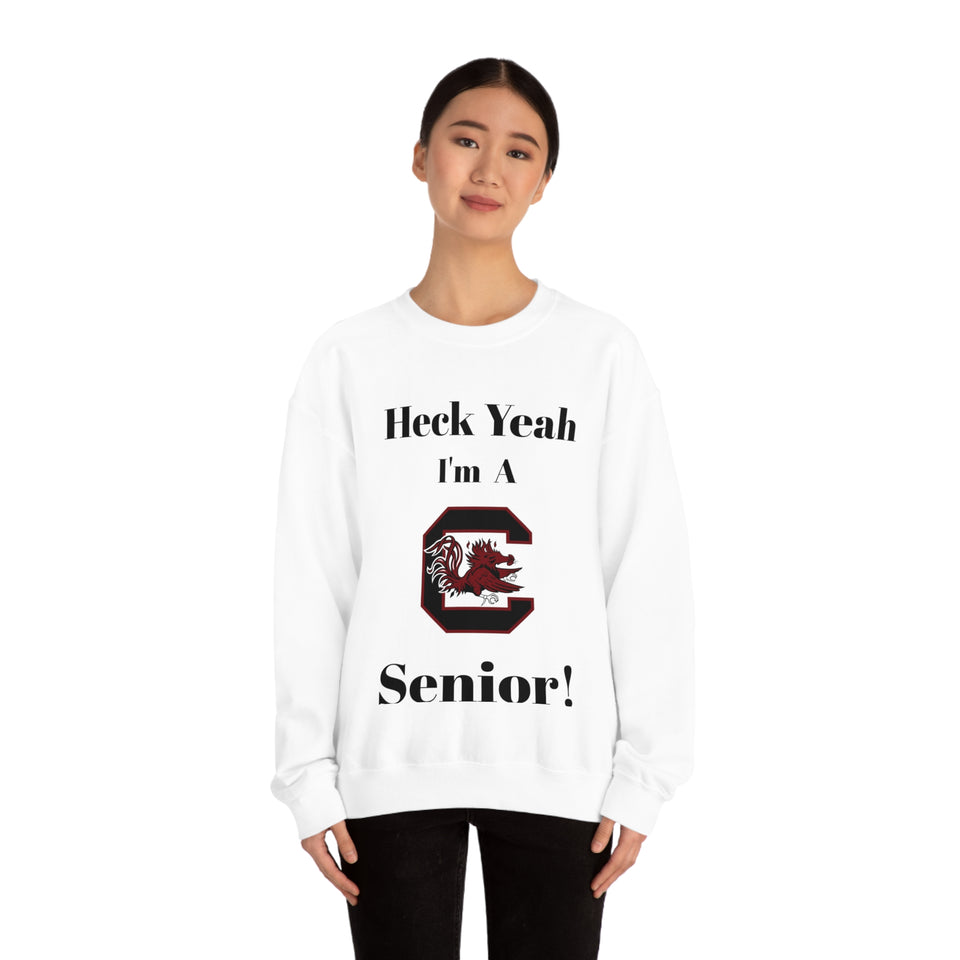 Heck Yeah I'm A SC Gamecocks Senior Unisex Heavy Blend™ Crewneck Sweatshirt