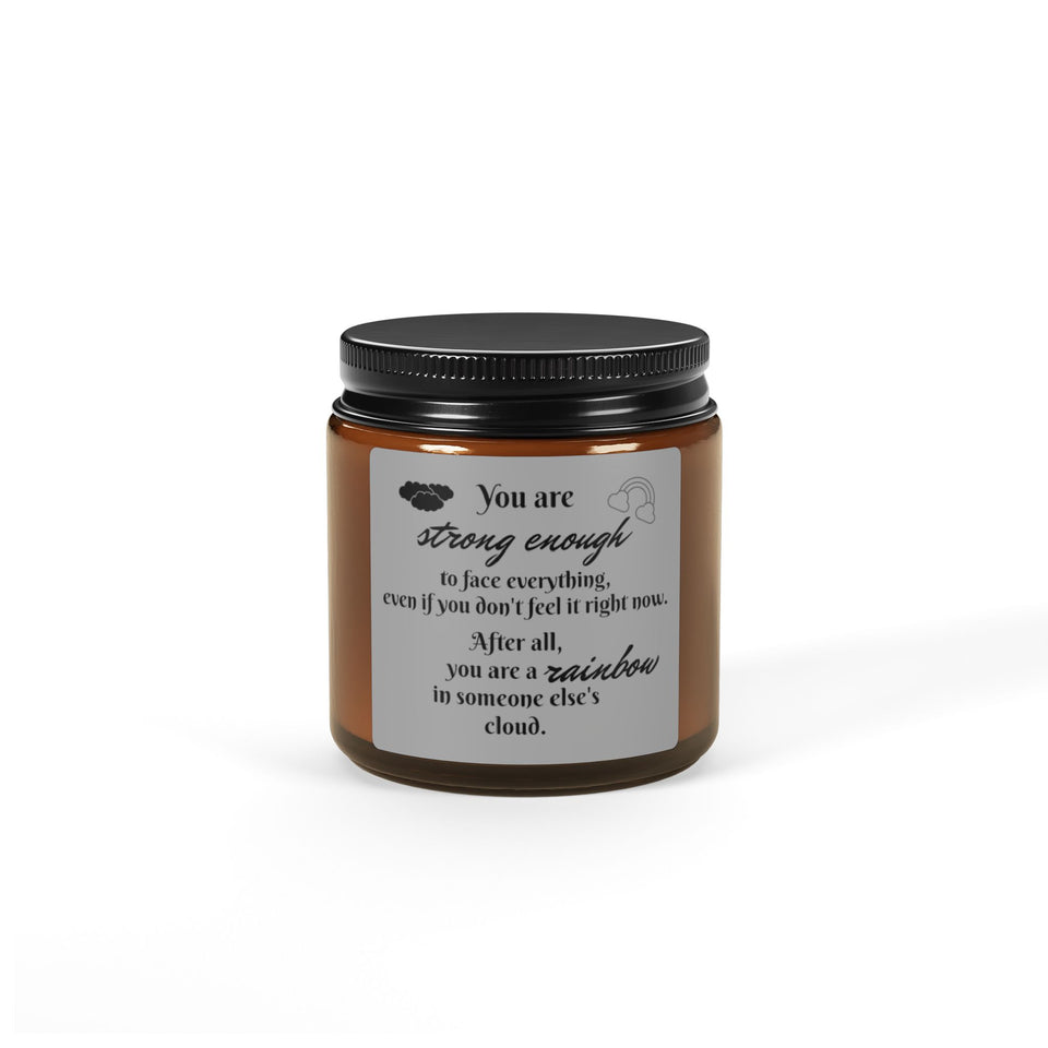 You Are Strong Enough Scented Soy Candle (Multi-Size, Amber Jar)