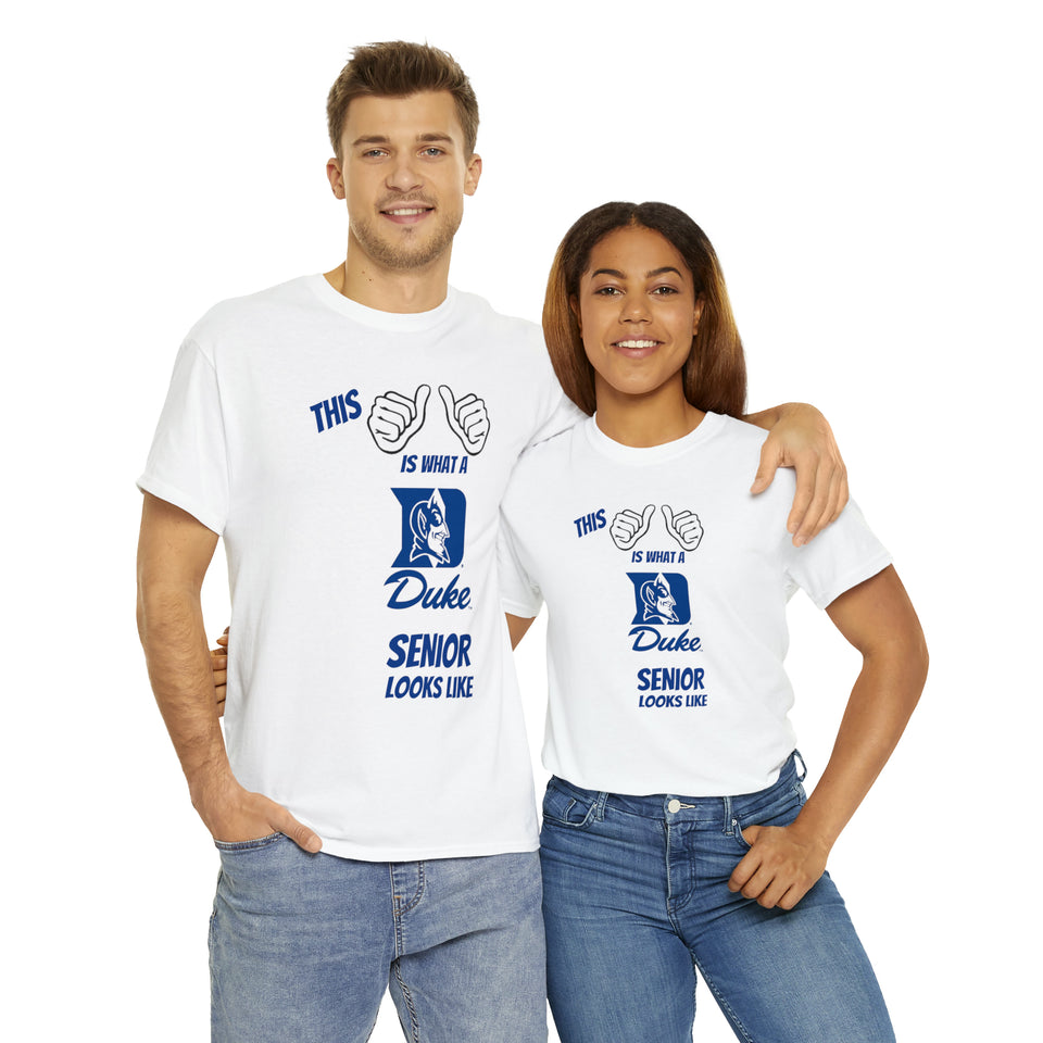 This Is What A Duke Senior Looks Like Unisex Heavy Cotton Tee