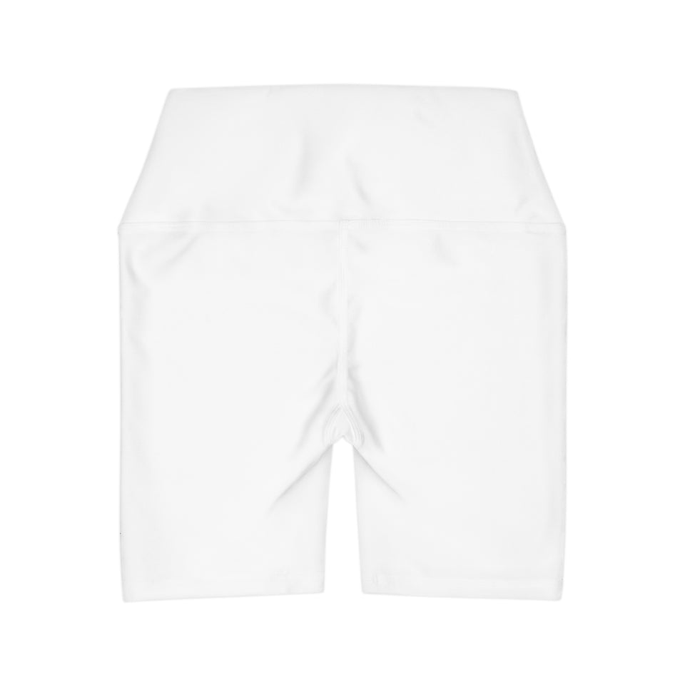 The Lotus Spot High Waisted Yoga Shorts (AOP)