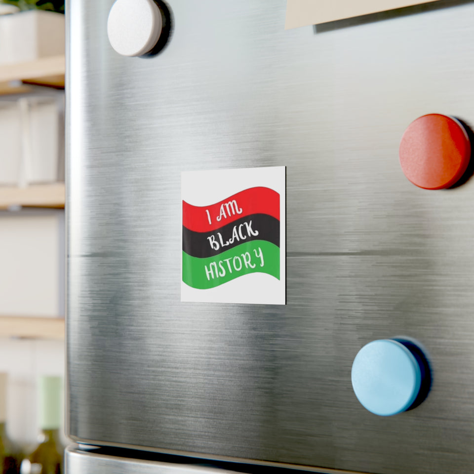 I Am Black History Square Magnet