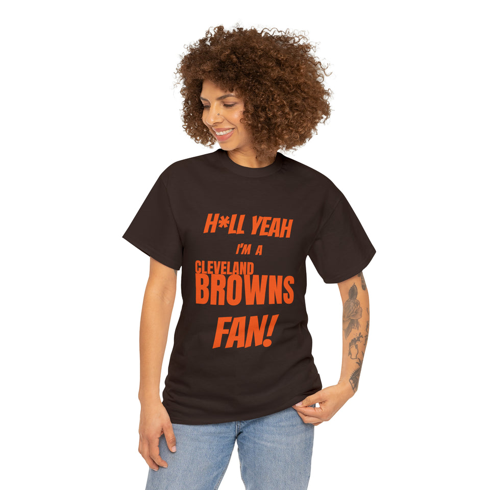 Cleveland Browns Football Unisex Heavy Cotton Tee