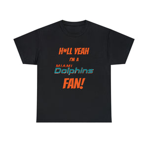 Miami Dolphins Football Unisex Heavy Cotton Tee