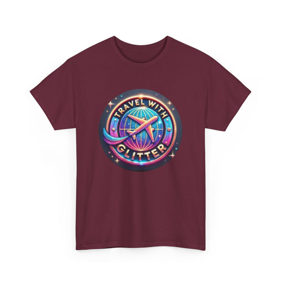 Travel With Glitter Unisex Heavy Cotton Tee