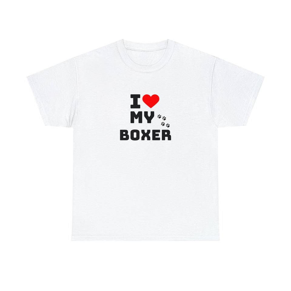 I Love My Boxer Unisex Heavy Cotton Tee