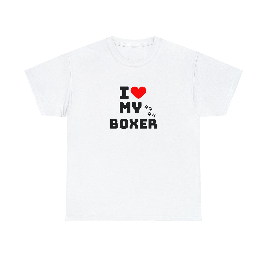 I Love My Boxer Unisex Heavy Cotton Tee