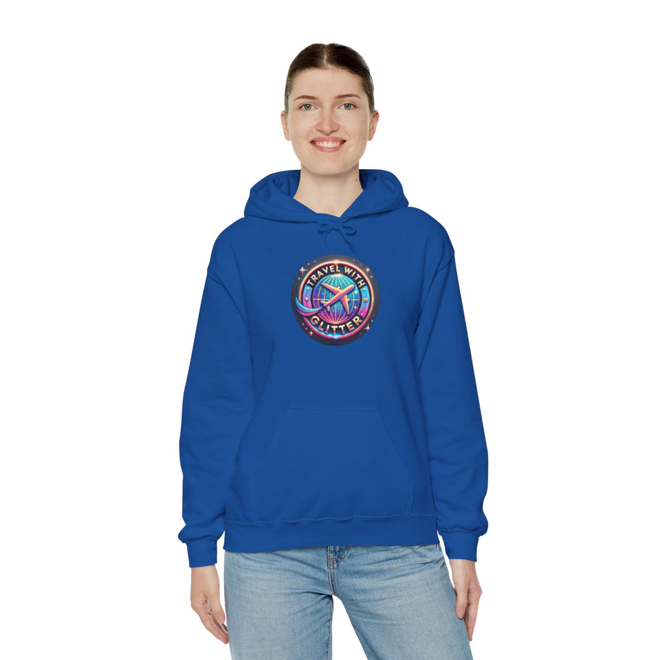 Travel With Glitter Unisex Heavy Blend™ Hooded Sweatshirt
