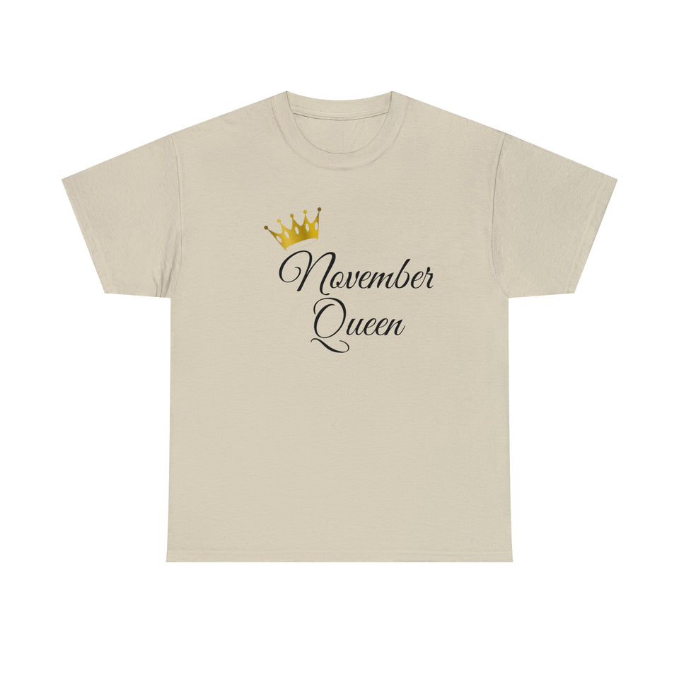 November Queen Unisex Heavy Cotton Tee