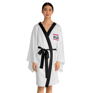 Black Girls Run Long Sleeve Kimono Robe (AOP)