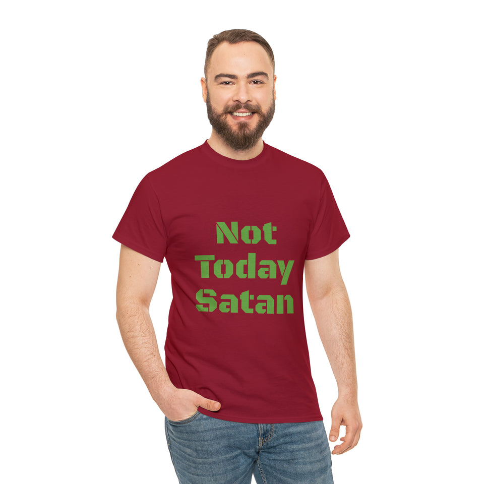 Not Today Satan Unisex Heavy Cotton Tee