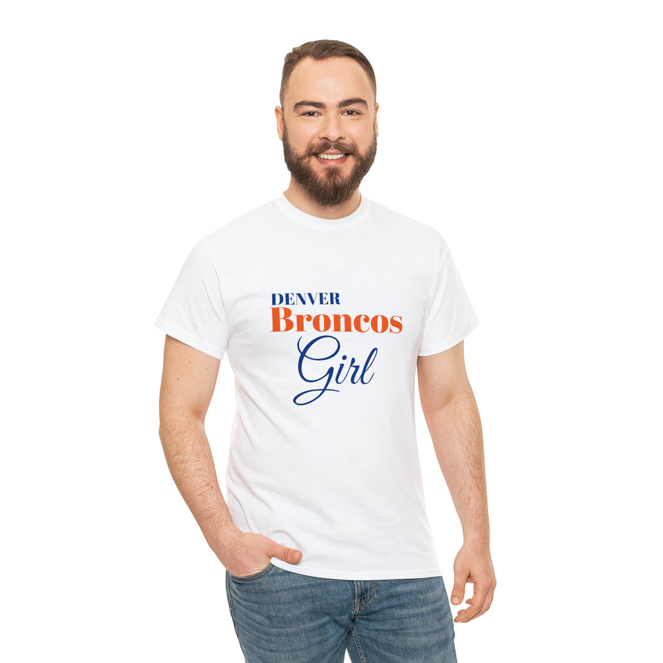 Denver Broncos Girl Unisex Heavy Cotton Tee