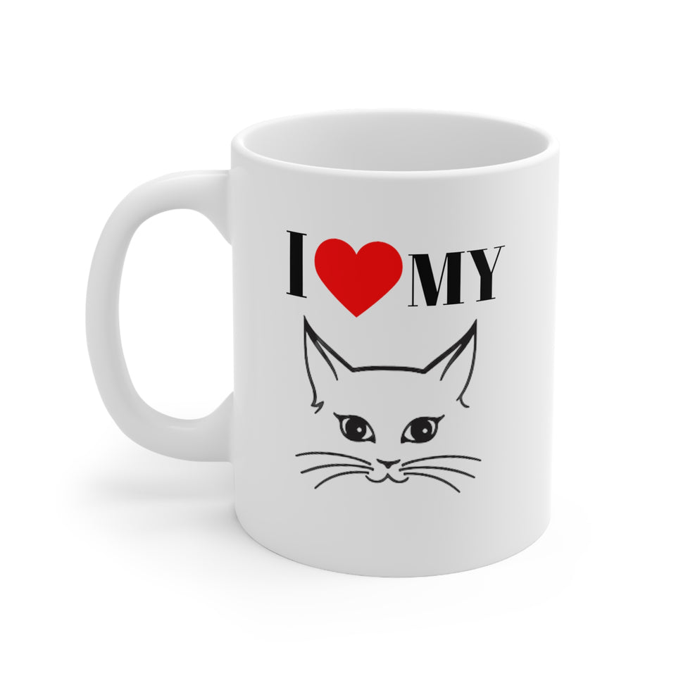 I Love My Cat Ceramic Mug 11oz