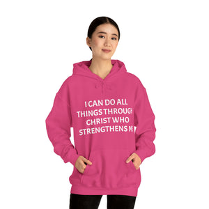 Specialty Christ Strengthens Me Hooded Sweatshirt