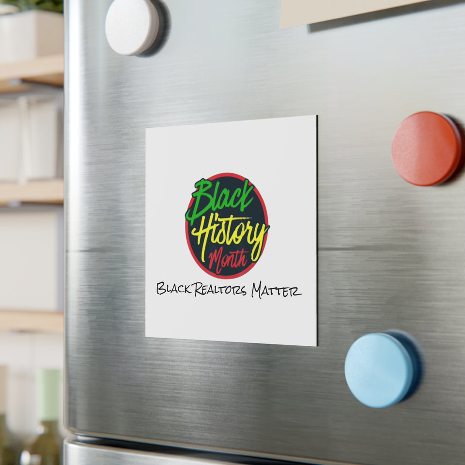 Black Realtors Matter Square Magnet