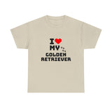 I Love My Golden Retriever Unisex Heavy Cotton Tee