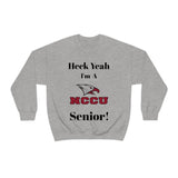 Heck Yeah I'm A NCCU Senior Unisex Heavy Blend™ Crewneck Sweatshirt