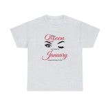 This Queen was Born In January Unisex Heavy Cotton Tee