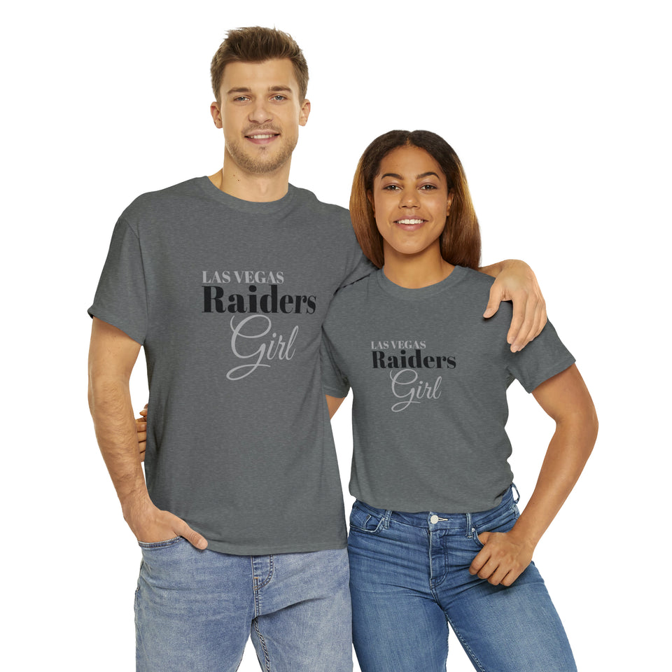 Las Vegas Raiders Girl Unisex Heavy Cotton Tee
