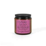 To My Sister Scented Soy Candle (Multi-Size, Amber Jar)