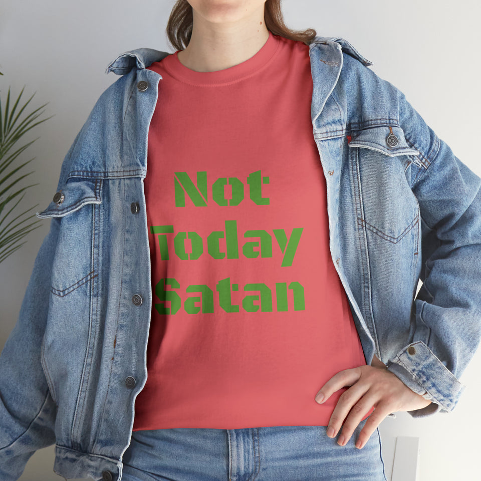 Not Today Satan Unisex Heavy Cotton Tee