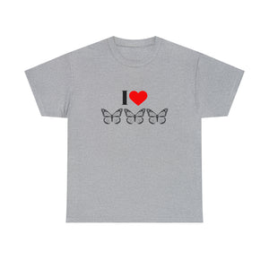 I Love Butterflies Unisex Heavy Cotton Tee
