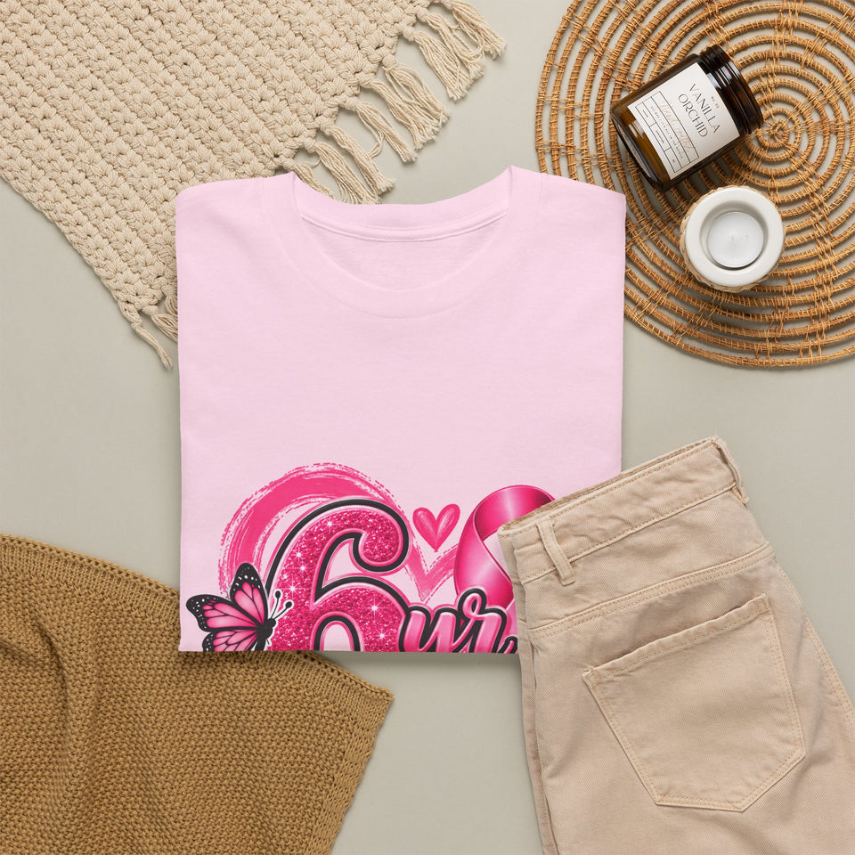 6 Yr Survivor Breast Cancer Awareness Unisex Heavy Cotton Tee