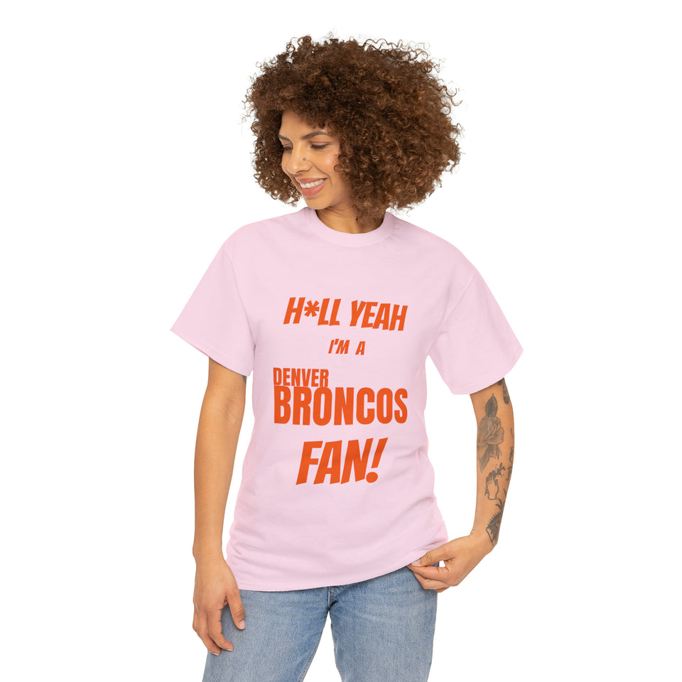 Denver Broncos Football Unisex Heavy Cotton Tee