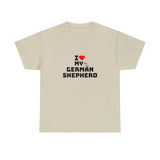 I Love My German Shepherd Unisex Heavy Cotton Tee