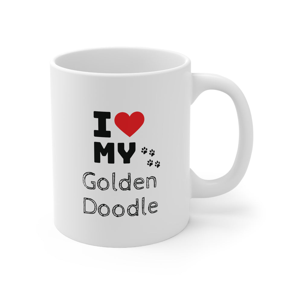 I Love My Golden Doodle Ceramic Mug 11oz