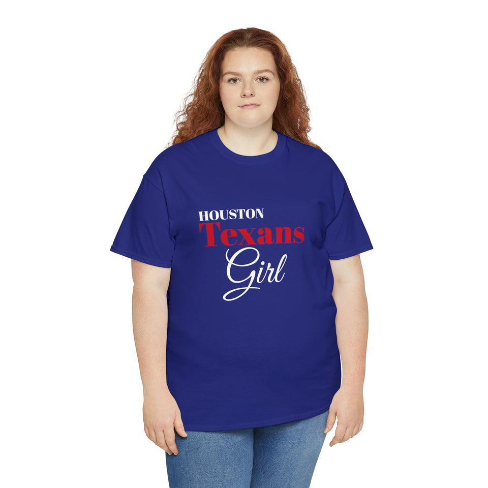 Houstons Texans Girl Unisex Heavy Cotton Tee