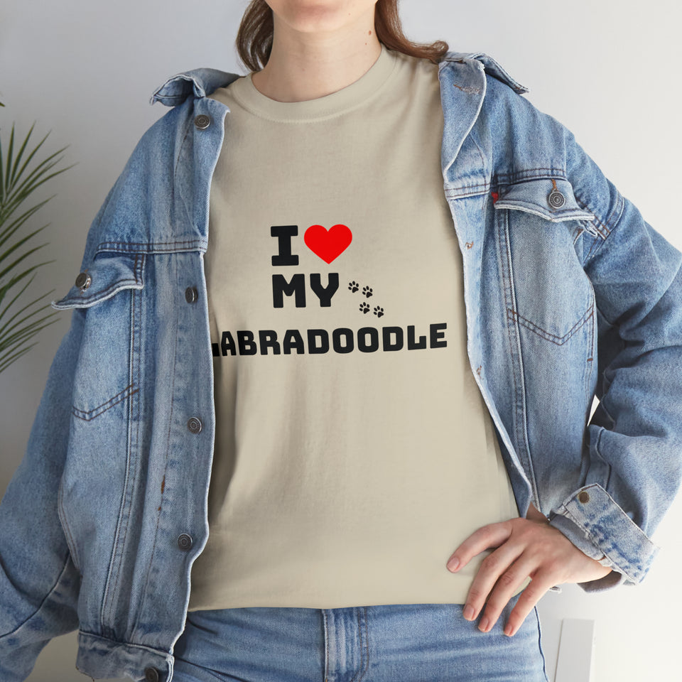 I Love My Labradoodle Unisex Heavy Cotton Tee