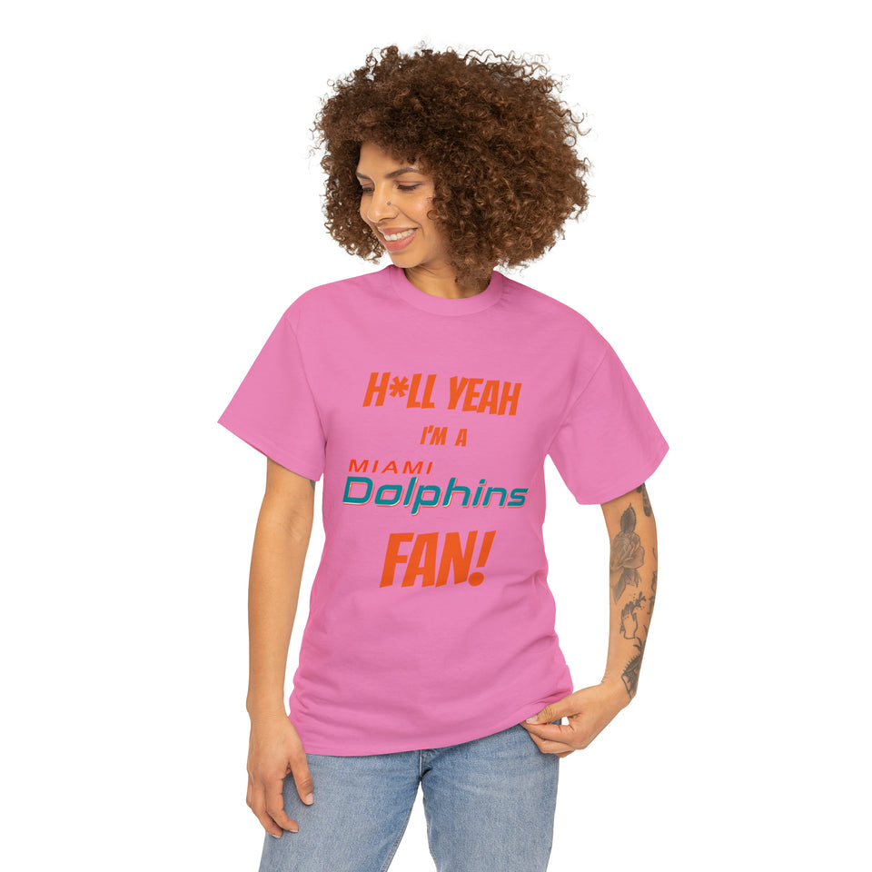 Miami Dolphins Football Unisex Heavy Cotton Tee