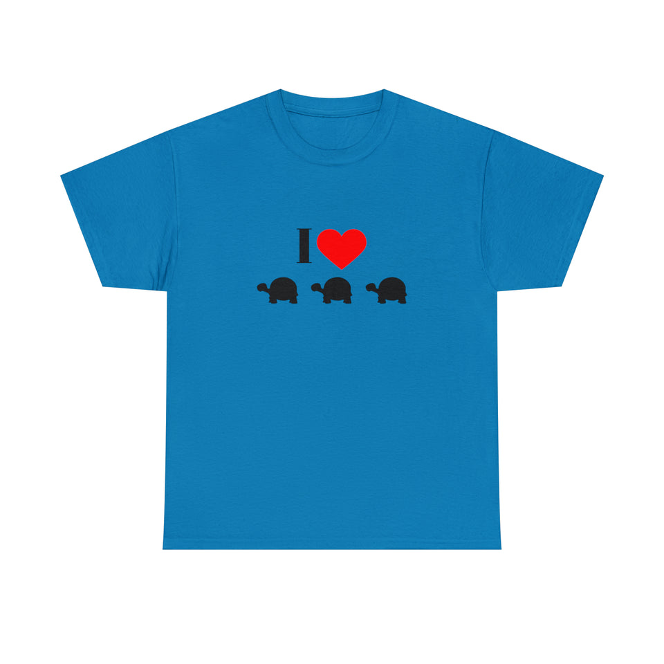 I Love Turtles Unisex Heavy Cotton Tee