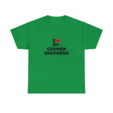 I Love My German Shepherd Unisex Heavy Cotton Tee