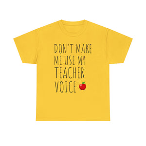 Teacher Voice Titles Cotton Tee