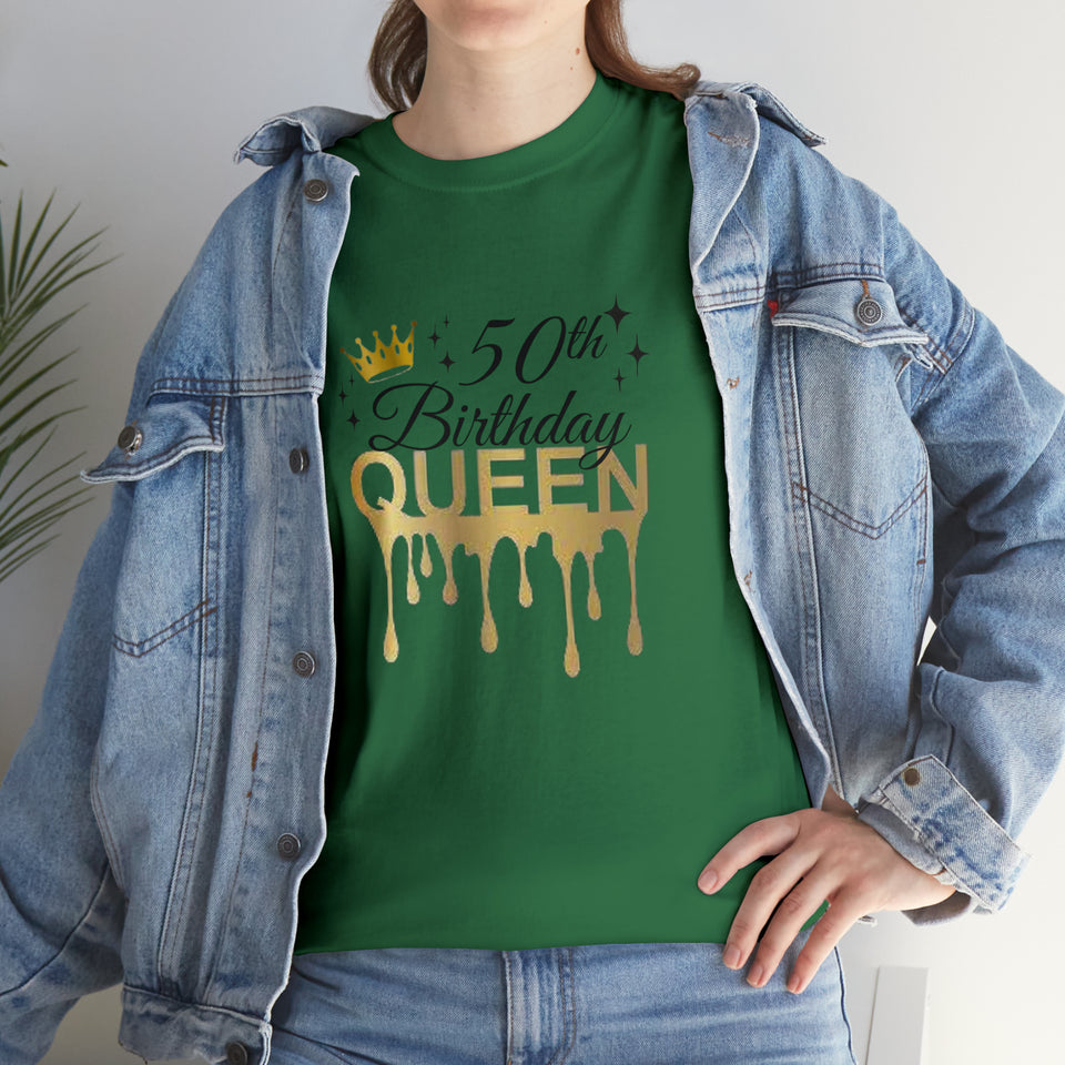 50th Birthday Queen Unisex Heavy Cotton Tee