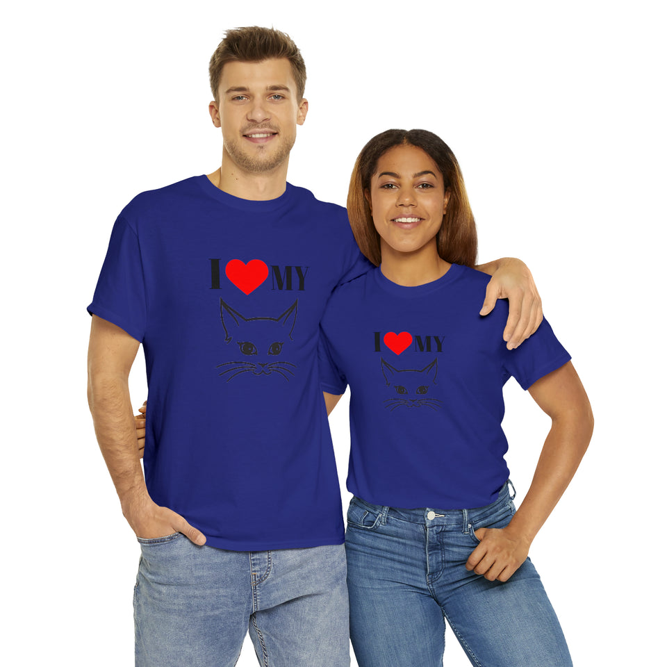 I Love My Cat Unisex Heavy Cotton Tee