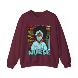 Black Nurse Crewneck Sweatshirt