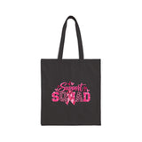 Support Squad Breast Cancer Awareness Cotton Canvas Tote Bag