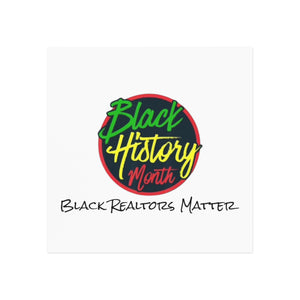 Black Realtors Matter Square Magnet