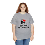 I Love My Golden Retriever Unisex Heavy Cotton Tee
