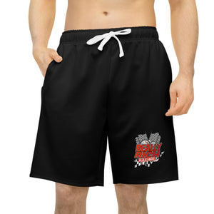 Really Rich Racing (Red) Athletic Long Shorts (AOP)