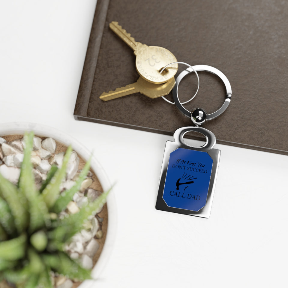 Call Dad Rectangle Photo Keyring